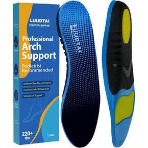 Plantar Fasciitis Insoles Men Women 220+ lbs Heavy Duty Support High Arch Orthotics Inserts for Flat Feet Work Boot Shoes Insoles,Trim to Fit,1 Pair(Men 11-11.5/Women 12.5-13)