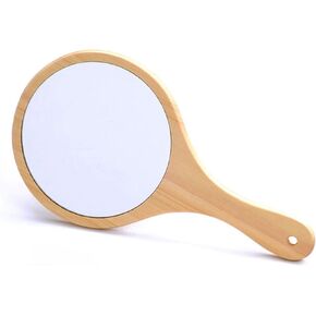 Handheld Mirror Makeup Mirror,Hand Mirror Women Makeup Mirrors Vintage Portable Hanging Handle Mirrors for Barber Shops,Hairdressing,Home Self Hair Cutting and Make Up Application,30.5*16.5cm