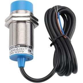 Baomain M30 Non-embedded Inductive Sensor Switch LJ30A3-15-Z/EX Cylindrical Type DC 10-30V 2 Wire 15mm NO(Normally Open) CE