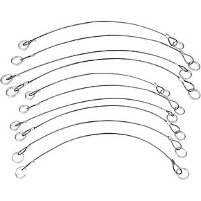 Thorn Loop Wire Rope Lanyard Cable Tether Stainless Steel with Split Rings Pack of 10
