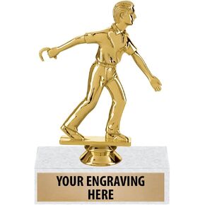 Crown Awards 6" Gold Horseshoe Toss Trophies - Male Horseshoes Award Trophy Prime
