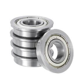 5pcs Deep Groove Ball Bearings - [10mm x 22mm x 25mm] Chrome Steel Balls for Motors Machine Tool Gearboxes Bearing Use, Double Shield Flanged