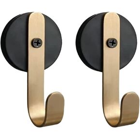 Strong Magnetic Hooks 2Pcs Reliable Magnetic Hook Used for Decorating Hanging Flower Garlands in Front of Doors, Refrigerators Kitchens(Gold)