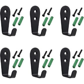 lasenersm 6 Pieces Stainless Steel Wall Hooks with Screws Heavy Duty Wall Mounted Hooks Bathroom Towel Hooks Coat Hooks Hat Hooks Key Hook Kitchen Hooks for Bathroom Kitchen Indoor Outdoor, L Shaped