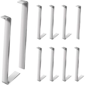 8pcs No Damage Siding Hook, Aluminum Alloy Hooks without Require Drilling Siding Hooks for Hanging Outdoor Hooks for Fiber Cement Board Siding Vinyl No Hole Clips(Installation Tool Included)