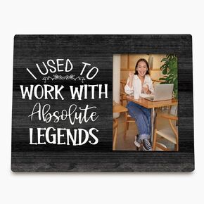 Coworker Leaving Gifts Picture Frame, Boss Gifts Photo Frame, Thank You Farewell Going Away Gifts for Coworkers Women Men, I Used to Work with Absolute Legends Photo Picture Frame 4x6