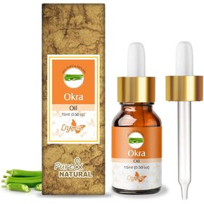 Crysalis Okra (Abelmoschus Esculentus) Oil | 100% Pure & Natural Undiluted Carrier Oil for Hair Care, Moisturizing A Dry Scalp | Aromatherapy - 15ml with Dropper