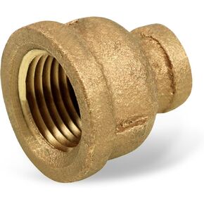 CSSD0340 3/4'' x 1/4' Reducing Coupling with Female National Pipe Taper Threaded Ends, Brass Construction, Higher Corrosion Resistance, Economical & Easy to Install, 20