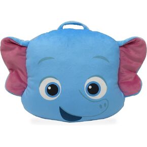 Word Party Bailey Plush Head Pillow - Buddy Toy and Attached Security Blanket - Snuggly Blanket Rolls Into Pillow for Easy Storage - Great for Cuddles and Naptime for Toddlers and Babies