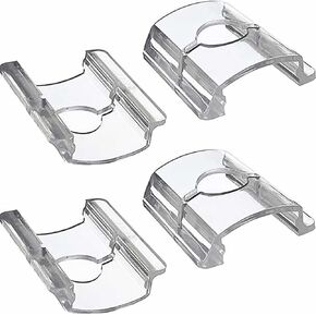4 Pcs Clear Cordless Blind Handles Plastic Roller Shade Lift Handles Window Shade Clips Curtain Accessories for Shades Bottom Rail or Rod