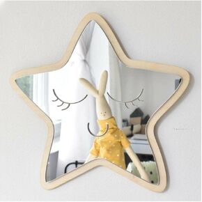 Cute Smiling Face Cloud Mirror Decorative Harmless Acrylic Unbreakable Mirroracrylic Unbreakable Safe Star Wall Mirror