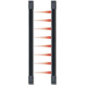 Seco-Larm E-9660-8B25 IR Curtain Sensors for Indoor/Outdoor Access Control with 8 Photoelectric Beams, Up to 25ft Outdoor and 50ft Indoor Range, NO/NC Relay Output and LED Alignment Indicator