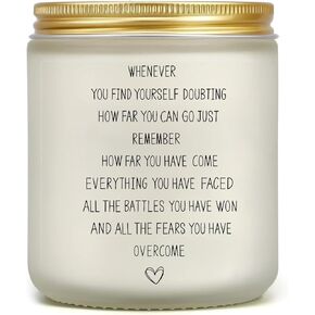 Thank You Gifts for Women, Men, Mom, Teacher, Nurse, Boss Coworkers, Hostess Gifts for Women, Teacher Appreciation Gifts, Boss Appreciation Gifts, 7 oz Soy Wax Candle (Lavender)
