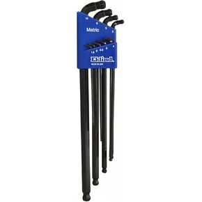 EKLIND 17222 Double-Ball-Hex L-Key allen wrench Combo- Extra Long Inch / MM (2 sets 22pc) Pack of 1, Sae & Metric