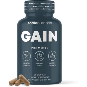 Gain | Appetite Booster, Muscle Growth, Weight Gain, and Digestion Support Pills for Men and Women to Eat More | Creatine & Natural Herbs Supplement 120 Capsules