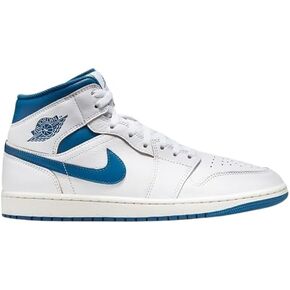Jordan Men's 1 Mid SE White/Industrial Blue-Sail (FN5215 141) - 11.5