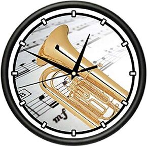 SignMission Beagle Tuba Wall Clock Band Baritone Orchestra Instrument