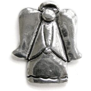 Basic Spirit Angel Shape : Pocket Token or Lucky Novelty Coin, One Inch, Handcrafted Lead-Free Pewter