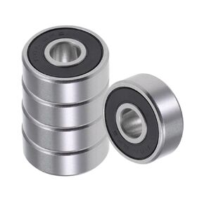 5pcs Deep Groove Ball Bearings - [1/4 Inch x 3/4 Inch x 9/32 Inch] Chrome Steel Balls for Motors Machine Tool Gearboxes Bearing Use, Double Sealed ABEC1