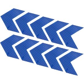 PATIKIL Reflective Stickers, 20 Pack 2.36 x 2.36 Inch Waterproof Adhesive High Visibility Night Caution Warning Arrow Shape Safety Tape Reflector for Trucks Trailers Cars, White