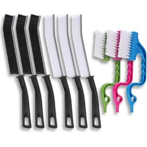 9 Pcs Crevice Cleaning Brush, Bathroom Gap Brush, Hand-held Groove Gap Cleaning Tools, Multifunctional Crevice Gap Cleaning Brush Tool, Shutter Door Window Track Kitchen Cleaning Brushes Kit