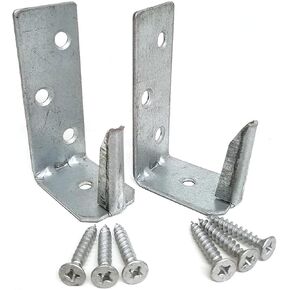 OZCO Building Products 50120-1 OZCO WAP-OZ Wood EZ Hide (3-1/2" x 1-1/4") -2 pc Fence Rail-Brackets, Silver