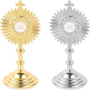 SEWACC 2pcs Cross Ornament Home Decor Table Centerpieces Dining Table Decor Car Decoration Wall Cross from Jerusalem Exquisite Table Craft Office Desk Small Table Zinc Alloy