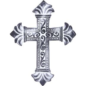 Castleore Easy Wall Hanging Home Decor Religious Christian Crosses for Wall | Best for Home, Office and As Gift | Size L 9 W 7 Inch| (Blue Antique)