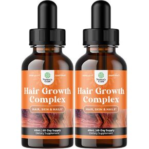 البيوتين السائل والكولاجين لنمو الشعر - كولاجين سائل للنساء والرجال للشعر والبشرة والأظافر مع البيوتين - كولاجين بحري عالي الامتصاص وقطرات سائلة البيوتين لنمو الشعر (عبوتان) in Kuwait