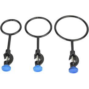 3 Pcs Laboratory Support Stand Clamps, Iron Steel Close Ring Black Coating Retort Clamp Support Ring Lab Stand Retort Set Set for Chemistry Physics Lab Work, Diameter 60/80/100mm