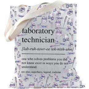 TSOTMO Laboratory Technician Tote Bag Lab Life Gift Medical Technologist Lab Tech Laboratory Science Gift For Scientist