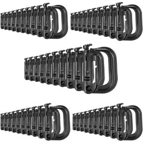 Tactical D-Ring Grimlock Carabiners for Molle Gear, Strong and Lightweight, Fast Latch System for Military Vest or Patrol Ready Bags