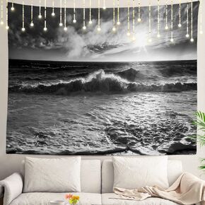Shrahala Underwater Tapestry, Scuba Divers Couple Wall Hanging Large Tapestry Psychedelic Tapestry Decorations Bedroom Living Room Dorm(59.1 x 82.7 Inches, Blue Black)