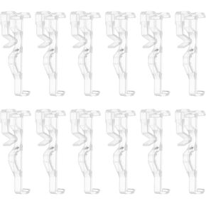 uxcell 12Pcs 2.5 Inch Clear Valance Clips, Hidden Window Blind Valance Retainer Holder for Horizontal Blind Wood or Faux Wood Blinds, Style6