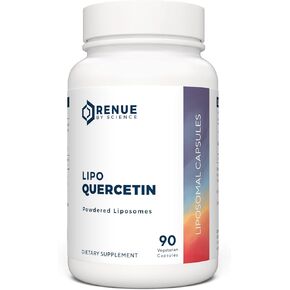 RENUE Liposomal Quercetin Supplement 150 mg - Bioavailable Formula for Increased Absorption – 90 Capsules