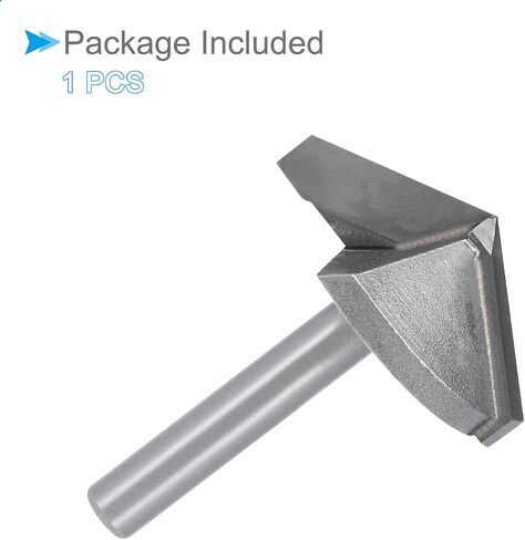 CoCud V Groove Router Bit, 22mm Cutting Diameter 6mm Shank 120 Degree, Carbide Tip V Grooving Bit - (Applications: for Woodworking Grooves Making), 1-Piece in Saudi Arabia