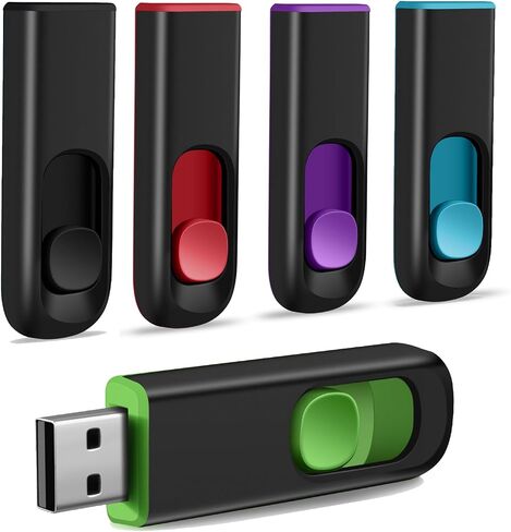 MAKACTUA 32GB USB Flash Drive, USB 2.0 Memory Stick Thumb Drive Pen Drives Jump Drive for Data Storage Black/Green in Kuwait
