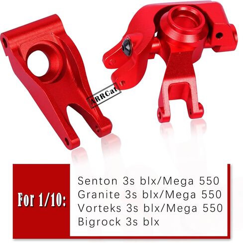 أجزاء ترقية ARRCat متوافقة مع 1/10 Arrma 3S MEGA550 Senton/Granite/Vortek 4X4، مفاصل كتلة التوجيه الأمامية من الألومنيوم، كتل العجلات C-Hubs، المحاور الخلفية، AR330442 AR330467 AR330469، أزرق داكن in Kuwait