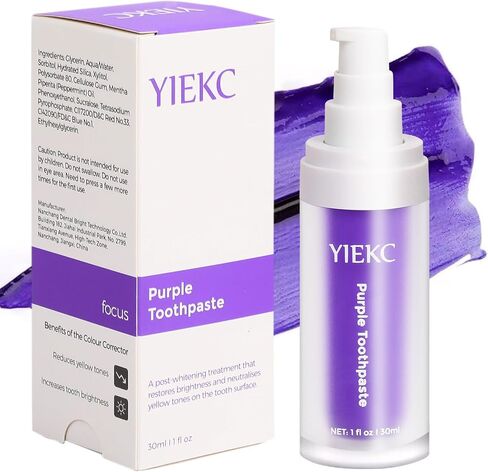 Purple Toothpaste for Teeth Whitening,Recipe Upgrade,v34 Colour Corrector, Tooth Stain Removal, Teeth Whitening Booster, Colour Correcting, Sensitive Teeth for Adult in Saudi Arabia