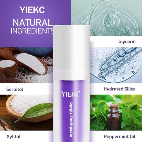 Purple Toothpaste for Teeth Whitening,Recipe Upgrade,v34 Colour Corrector, Tooth Stain Removal, Teeth Whitening Booster, Colour Correcting, Sensitive Teeth for Adult in Saudi Arabia