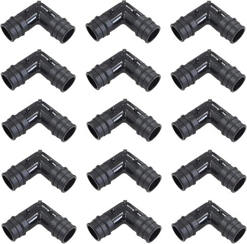 (25 حزمة) 1/2 بوصة F1960 Pex 90 درجة الكوع بولي Pex-A مناسب للتوسيع للعلامة التجارية Uponor وWirsbo وغيرها من النوع A Pex - (أداة التوسيع والحلقات - غير متضمنة). in Kuwait