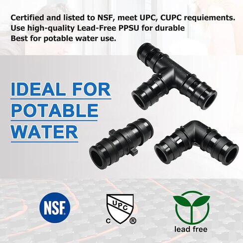 (25-pack) 1/2" inch F1960 Pex 90-Degree Elbow Poly Pex-A Expansion fitting For Brand Uponor,Wirsbo and other Type A Pex - (Expansion Tool and Rings-NOT INCLUDED). in Kuwait