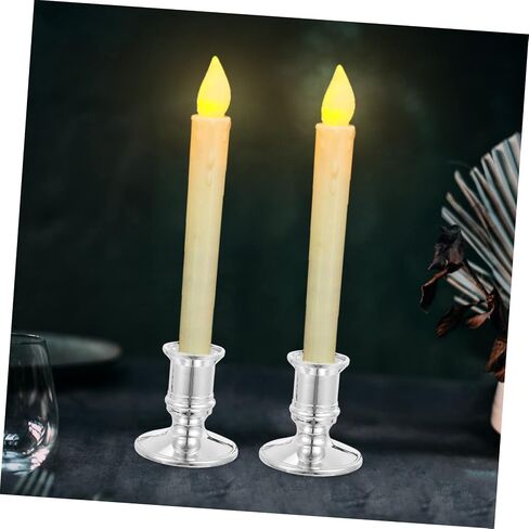 20pcs Electronic Candle Base Candleholders Fashion Candleholder Creative Candleholder Desktop Candlestick Nice Candle Stick Electronic Candleholder Plastic Candlestick in Saudi Arabia