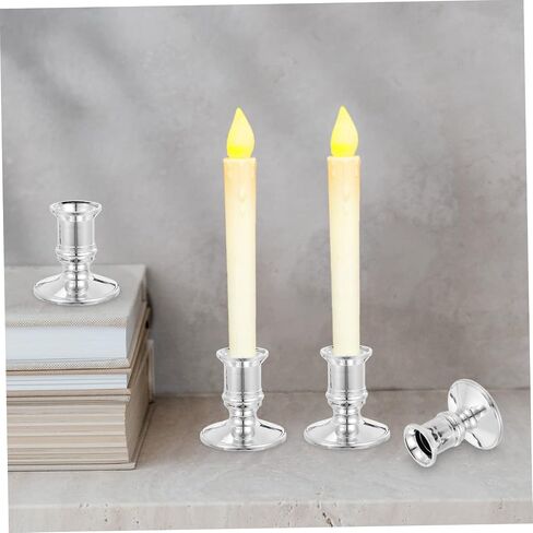 20pcs Electronic Candle Base Candleholders Fashion Candleholder Creative Candleholder Desktop Candlestick Nice Candle Stick Electronic Candleholder Plastic Candlestick in Saudi Arabia