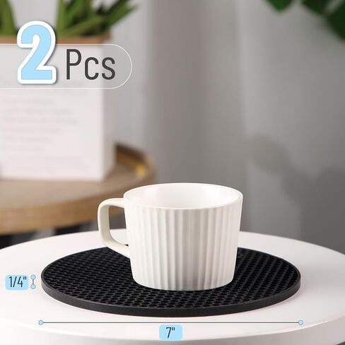 BTaT- Silicone Trivet Mats, 2 Pack, Silicone Trivet, Silicone Hot Pads for Kitchen, Silicone Trivets for Hot Pots and Pans, Silicone Hot Pad, Silicone Trivets for Hot Dishes, Hot Pan Mat in Saudi Arabia