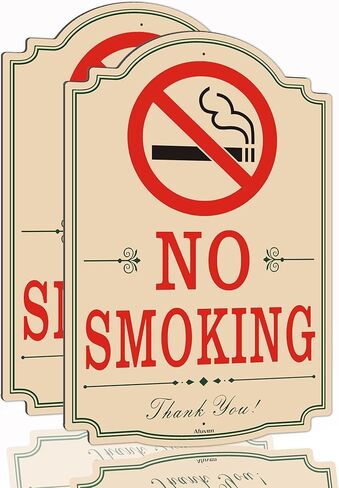 لافتات ممنوع التدخين مقاس 30.48 سم × 20.32 سم لافتات ممنوع التدخين للمنزل التجاري، ألومنيوم خالٍ من الصدأ، مقاوم للطقس، سهل التركيب، للاستخدام الخارجي أو الداخلي، عبوتان in Kuwait