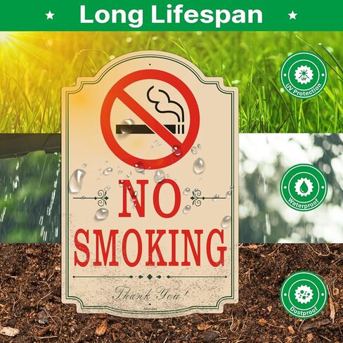 لافتات ممنوع التدخين مقاس 30.48 سم × 20.32 سم لافتات ممنوع التدخين للمنزل التجاري، ألومنيوم خالٍ من الصدأ، مقاوم للطقس، سهل التركيب، للاستخدام الخارجي أو الداخلي، عبوتان in Kuwait
