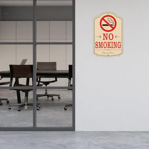 لافتات ممنوع التدخين مقاس 30.48 سم × 20.32 سم لافتات ممنوع التدخين للمنزل التجاري، ألومنيوم خالٍ من الصدأ، مقاوم للطقس، سهل التركيب، للاستخدام الخارجي أو الداخلي، عبوتان in Kuwait