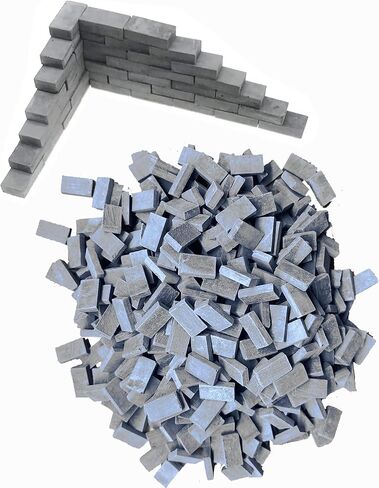 Cayway 420 PCS Mini Red Wall Bricks, 420PCS Mini Bricks Tiny Bricks for Landscaping, Miniature Bricks Figurine Fake Bricks for Dollhouse Mini Garden Accessories in Kuwait