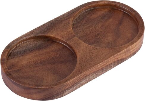 صينية مطحنة الملح والفلفل من JORGTRAY، (القطر الداخلي 2.48 بوصة) حامل مطحنة فلفل من خشب السنط وتخزين يناسب العديد من المطاحن والهزازات، وإكسسوارات المطبخ in Kuwait